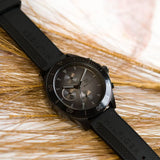 Tommy Hilfiger Larson Chronograph Black Dial Black Rubber Strap Watch For Men - 1791921 Authentic Buy Shop Now