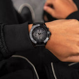 Tommy Hilfiger Larson Chronograph Black Dial Black Rubber Strap Watch For Men - 1791921 Authentic Buy Shop Now