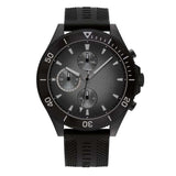 Tommy Hilfiger Larson Chronograph Black Dial Black Rubber Strap Watch For Men - 1791921 Authentic Buy Shop Now