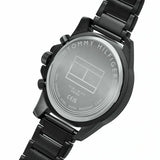 Tommy Hilfiger Mason Chronograph Black Dial Black Steel Strap Watch For Men - 1791935 Authentic Buy Shop Now