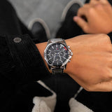Tommy Hilfiger Mason Multifunction Black Dial Silver Steel Strap Watch For Men - 1791936 Authentic Buy Shop Now