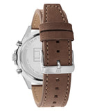 Tommy Hilfiger Larson Chronograph Green Dial Brown Leather Strap Watch For Men - 1791983 Authentic Buy Shop Now