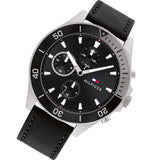 Tommy Hilfiger Larson Chronograph Black Dial Black Leather Strap Watch For Men - 1791984 Authentic Buy Shop Now
