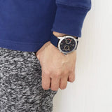Tommy Hilfiger Blaze Chronograph Blue Dial Blue Rubber Strap Watch For Men - 1792027 Authentic Buy Shop Now