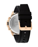 Tommy Hilfiger Blaze Multifunction Black Dial Black Rubber Strap Watch For Men - 1792028 Authentic Buy Shop Now