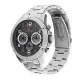 Tommy Hilfiger Blaze Chronograph Black Dial Silver Steel Strap Watch For Men - 1792029 Authentic Buy Shop Now