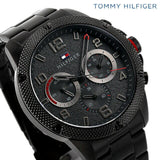 Tommy Hilfiger Blaze Chronograph Black Dial Black Steel Strap Watch For Men - 1792030 Authentic Buy Shop Now