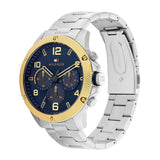 Tommy Hilfiger Blaze Chronograph Blue Dial Silver Steel Strap Watch for Men - 1792031 Authentic Buy Shop Now