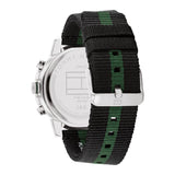Tommy Hilfiger Troy Chronograph Green Dial Two Tone Nylon Strap Watch For Men - 1792107 Authentic Buy Shop Now