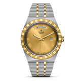 Tudor Royal Automatic Diamonds Gold Dial Two Tone Steel Strap Watch for Men - M28603-0006 Authentic Buy Shop Now