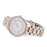 Michael Kors Lauryn Mother of Pearl Dial Two Tone Steel Strap Watch For Women - MK3979 Authentic Buy Shop Now