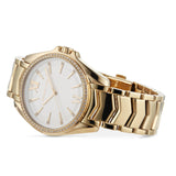Michael Kors Whitney Three-Hand White Dial Gold Steel Strap Watch For Women - MK6693 Authentic Buy Shop Now