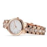Michael Kors Runway Mercer Mother of Pearl White Dial Two Tone Steel Strap Watch For Women - MK6674 Authentic Buy Shop Now