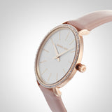 Michael Kors Pyper Analog White Dial Pink Leather Strap Watch For Women - MK2803 Authentic Buy Shop Now