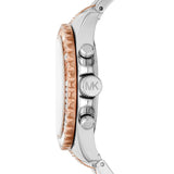 Michael Kors Everest Chronograph Silver Dial Two Tone Steel Strap Watch For Women - MK6975 Authentic Buy Shop Now