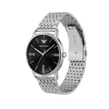 Emporio Armani Minimalist Black Dial Silver Steel Strap Watch for Men - AR11600 Authentic Buy Shop Now