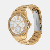 Michael Kors Everest Three Hand Mother of Pearl White Dial Gold Steel Strap Watch For Women - MK7401 Authentic Buy Shop Now