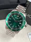 Movado Series 800 Green Dial Silver Steel Strap Watch For Men - 2600136 Authentic Buy Shop Now