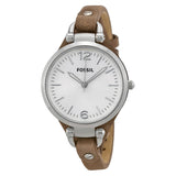 Fossil Georgia White Dial Brown Leather Strap Watch for Women - ES3060 Authentic Buy Shop Now