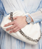 Guess Heiress Diamonds Blue Dial Blue Rubber Strap Watch for Women - GW0407L1 Authentic Buy Shop Now