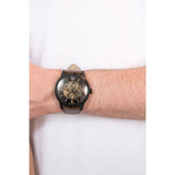 Fossil Townsman Automatic Black Dial Brown Leather Strap Watch for Men - ME3155 Authentic Buy Shop Now