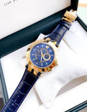Versace V-Race Multifunction Quartz Blue Dial Blue Leather Strap Watch For Men - VEBV00219 Authentic Buy Shop Now