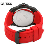 Guess Legacy Black Dial Red Silicone Strap Watch for Men - W1049G6 Authentic Buy Shop Now