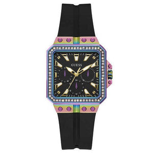 Guess Libra Black Dial Black Silicone Strap Watch For Women - GW0618L3 Authentic Buy Shop Now