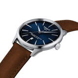 Tissot Gentleman Powermatic 80 Silicium Blue Dial Brown Leather Strap Watch For Men - T127.407.16.041.00 Authentic Buy Shop Now