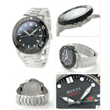 Gucci G Timeless Black Dial Silver Steel Strap Watch For Men - YA126249 Authentic Buy Shop Now