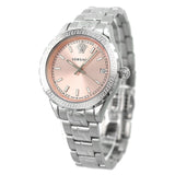 Versace Hellenyium Pink Dial Silver Steel Strap Watch for Women - V12010015 Authentic Buy Shop Now