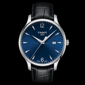 Tissot T Classic Tradition Blue Dial Black Leather Strap Watch For Men - T063.610.16.047.00 Authentic Buy Shop Now
