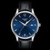 Tissot T Classic Tradition Blue Dial Black Leather Strap Watch For Men - T063.610.16.047.00 Authentic Buy Shop Now