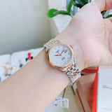 Tissot Le Locle Automatic Diamonds Mother of Pearl White Dial Two Tone Steel Strap Watch For Women - T006.207.22.116.00 Authentic Buy Shop Now