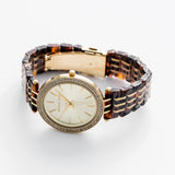 Michael Kors Darci Gold Dial Brown Two Tone Steel Strap Watch for Women - MK4326 Authentic Buy Shop Now