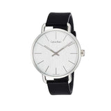 Calvin Klein Even White Dial Black Leather Strap Watch for Women - K7B211C6 Authentic Buy Shop Now