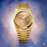 Tissot PRX Gold Dial Gold Steel Strap Watch for Men - T137.210.33.021.00 Authentic Buy Shop Now