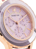 Swarovski Octea Lux Chrono Pink Dial Pink Leather Strap Watch for Women - 5452501 Authentic Buy Shop Now