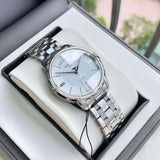 Tissot T Classic Automatic III Day Date White Dial Silver Steel Strap Watch for Men - T065.930.11.031.00 Authentic Buy Shop Now