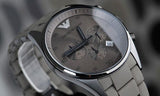 Emporio Armani Sportivo Chronograph Brown Dial Brown Steel Strap Watch For Men - AR5950 Authentic Buy Shop Now