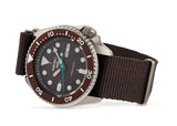 Seiko 5 Sport Automatic Brown Dial Brown Nylon Strap Watch For Men - SRPD85K1 Authentic Buy Shop Now
