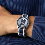 Seiko 5 Sports Honda Super Cub Limited Edition Blue Dial Two Tone NATO Strap Watch For Men - SRPK37K1 Authentic Buy Shop Now