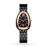 Bvlgari Serpenti Seduttori Black Dial Black Steel Strap Watch for Women - SERPENTI103704 Authentic Buy Shop Now