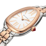 Bvlgari Serpenti Seduttori White Dial Two Tone Steel Strap Watch for Women - SERPENTI103277 Authentic Buy Shop Now