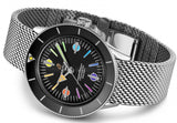 Breitling Superocean Heritage '57 Black Dial Silver Mesh Bracelet Watch for Men - A103701A1B1A1 Authentic Buy Shop Now