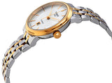 Tissot T Classic Carson Premium 30 White Dial Two Tone Steel Strap Watch for Women - T122.207.22.031.01 Authentic Buy Shop Now