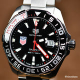 Tag Heuer Aquaracer Automatic Match Timer Black Dial Silver Steel Strap Watch for Men - WAY201G.BA0927 Authentic Buy Shop Now