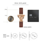 Guess Fame Quartz Rose Gold Dial Brown Leather Strap Watch For Women - GW0548L2 Authentic Buy Shop Now