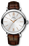 IWC Portofino Automatic Silver Dial Brown Leather Strap Watch for Women - IW357403 Authentic Buy Shop Now