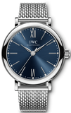 IWC Portofino Automatic Blue Dial Silver Mesh Bracelet Watch for Women - IW357404 Authentic Buy Shop Now